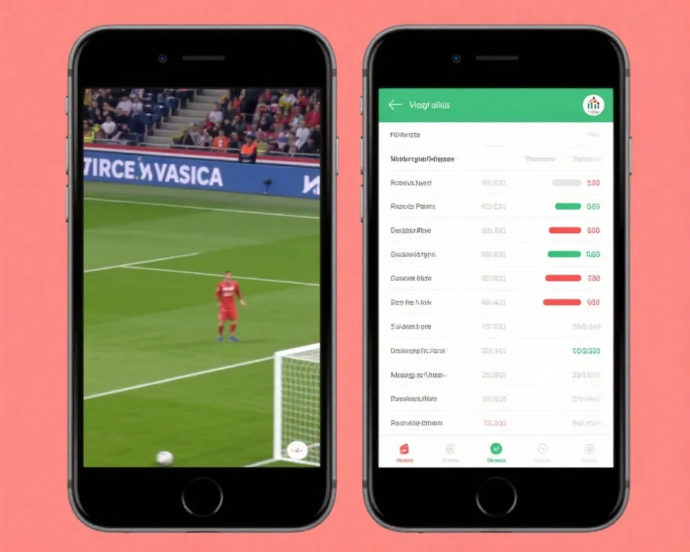 App 观赛与数据界面交互